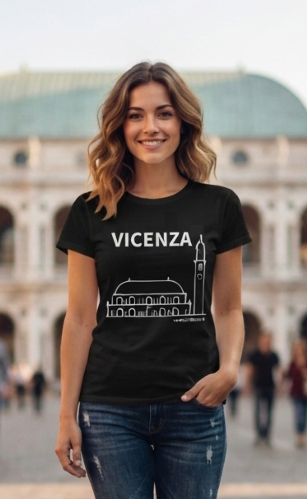 T-Shirt Vicenza Basilica Palladiana – Maglietta dialetto veneto | VenetoIndos