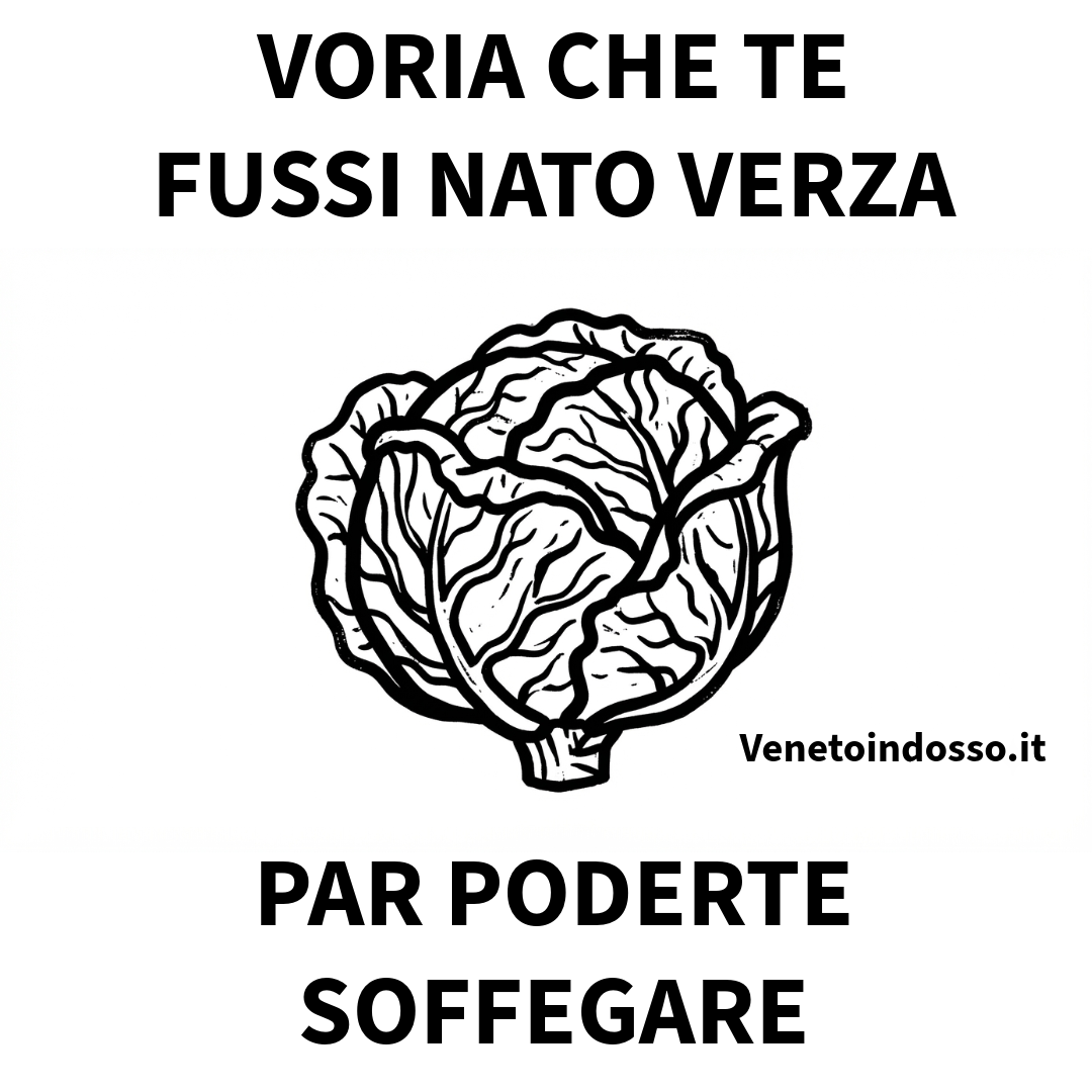 Voria che te fussi nato verza – Maglietta dialetto veneto | VenetoIndosso