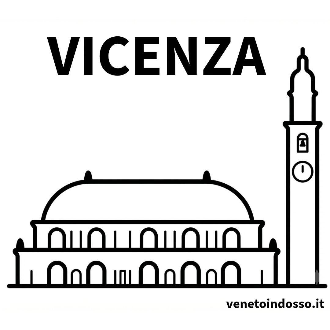 T-Shirt Vicenza Basilica Palladiana – Maglietta dialetto veneto | VenetoIndos