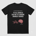 t-shirt dialetto veneto: scritta "Ti à el servelo che no te lo magne gnanca i gransi"