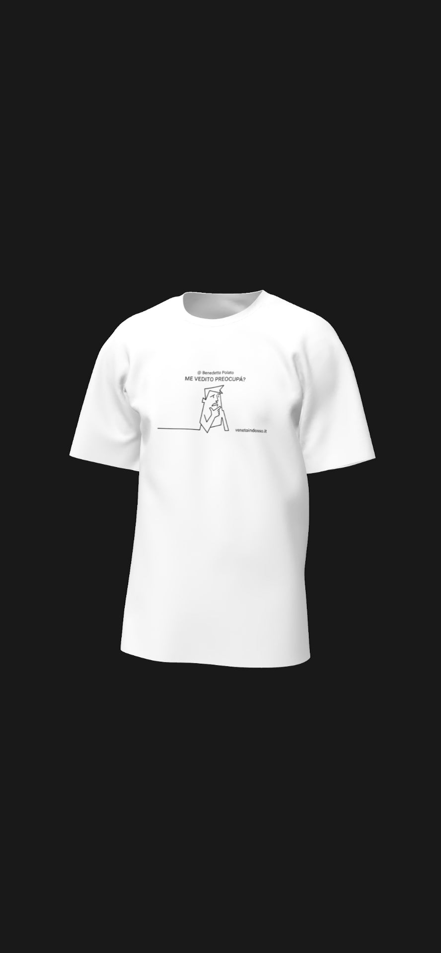 T-SHIRT:”ME VEDITO PREOCUPÁ’